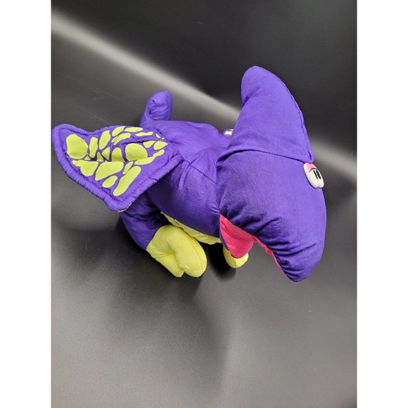 Vintage Fisher Price Pterodactyl Plush Parachute Material Screech Box 1992 - Picture 2 of 8